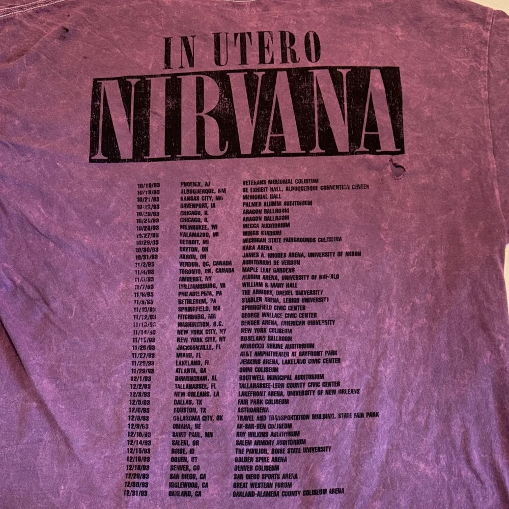 NIRVANA Distressed Maroon Tee In Utero XL NWOT - Picture 7 of 11